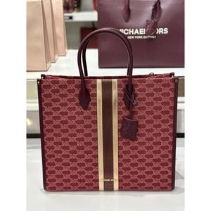 NEW MICHAEL KORS MIRELLA LARGE METALLIC JACQUARD TOTE BAG